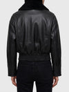 black leather iolaila lane bomber jacket