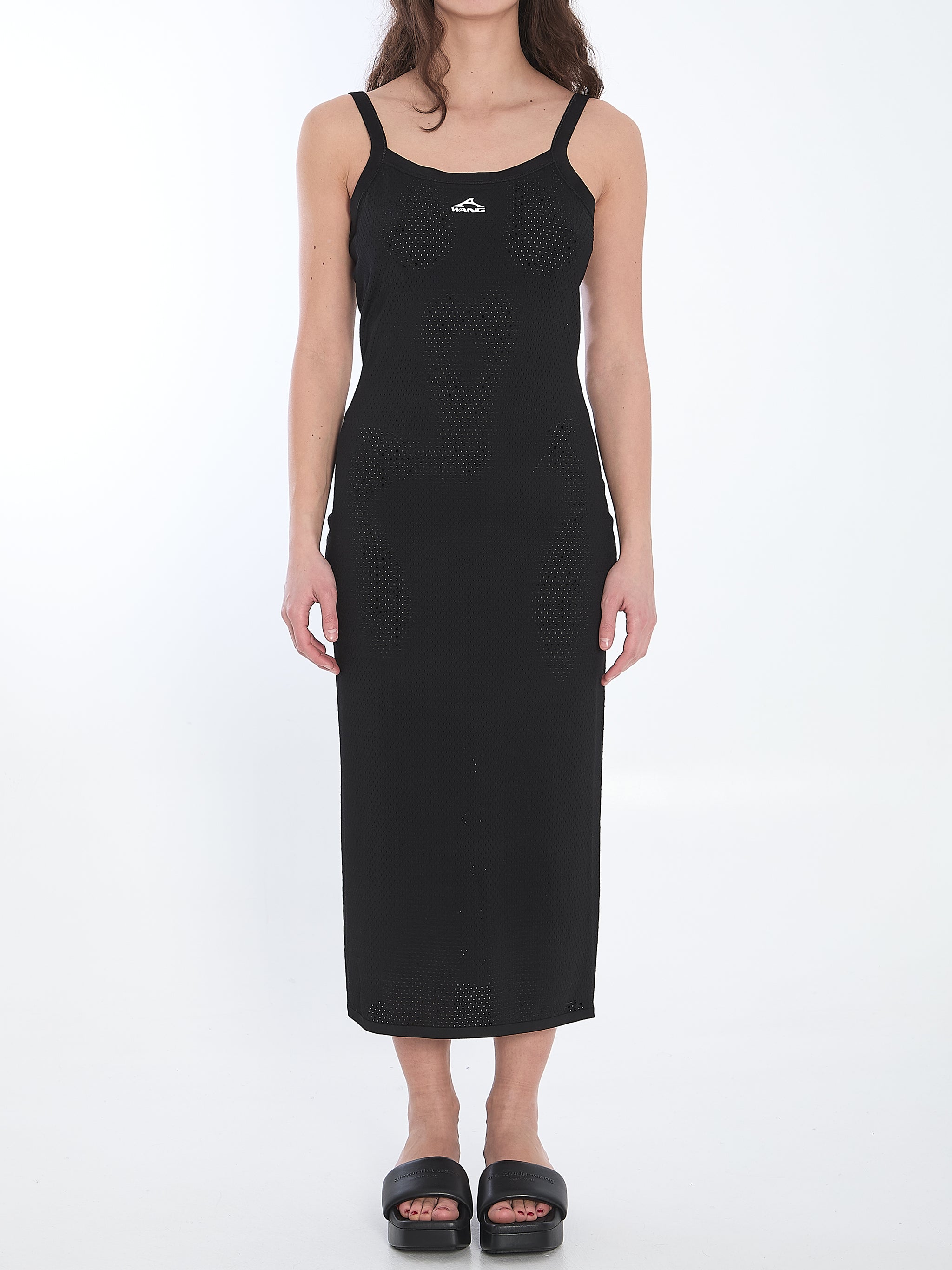 slip dress with 3d logo