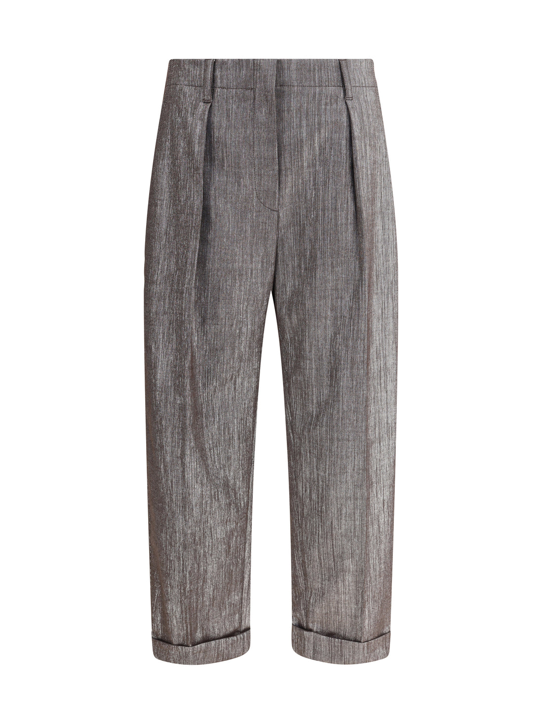 BRUNELLO CUCINELLI 40 lurex effect pants