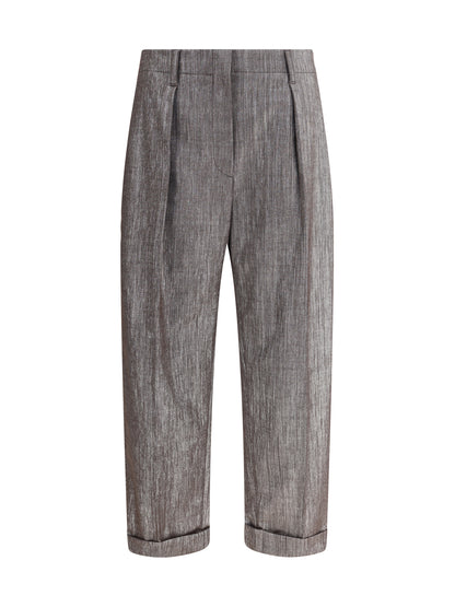 BRUNELLO CUCINELLI 40 lurex effect pants