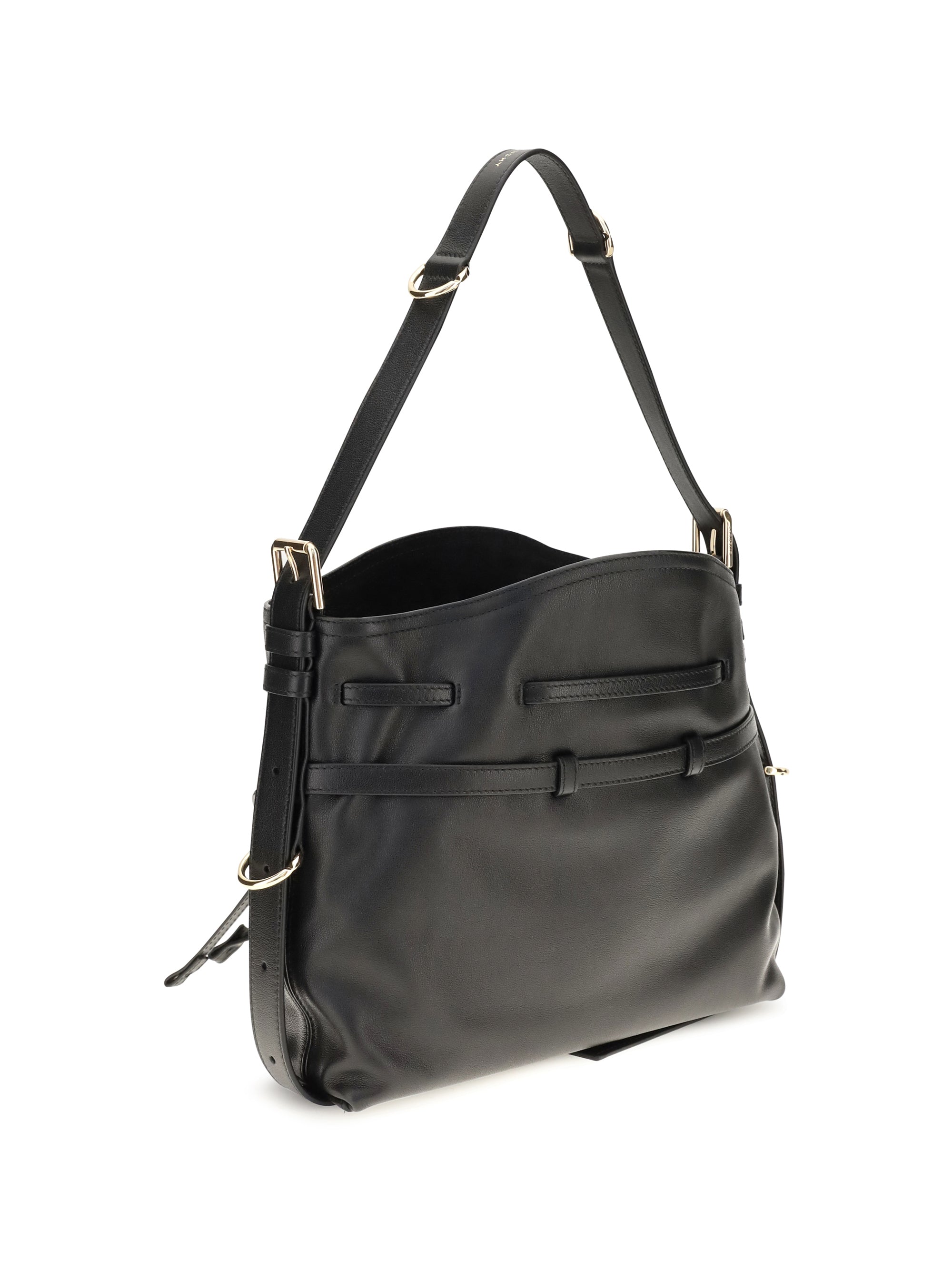 small voyou bucket handbag in glossy leather