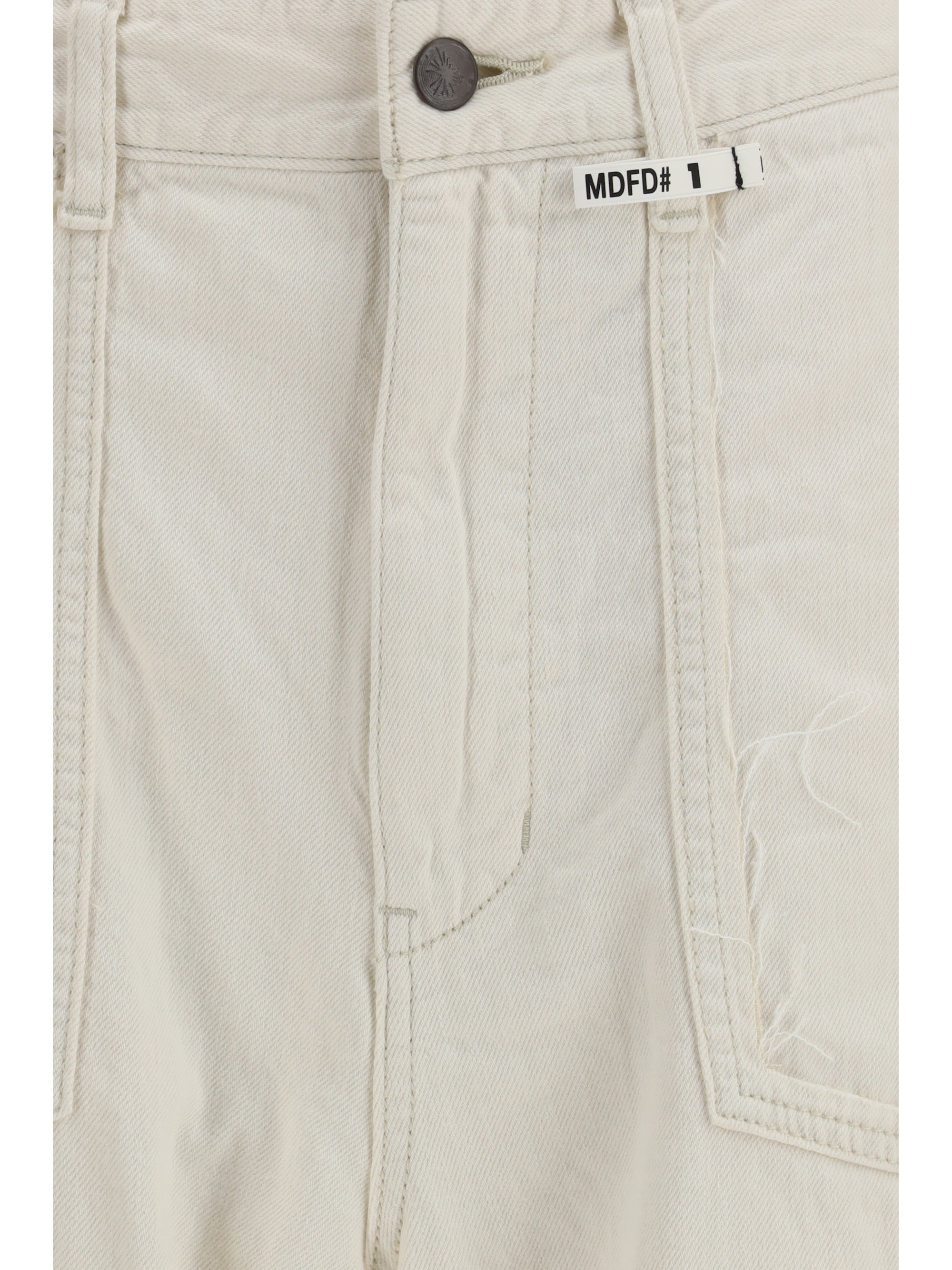 cut-out pocket denim pants