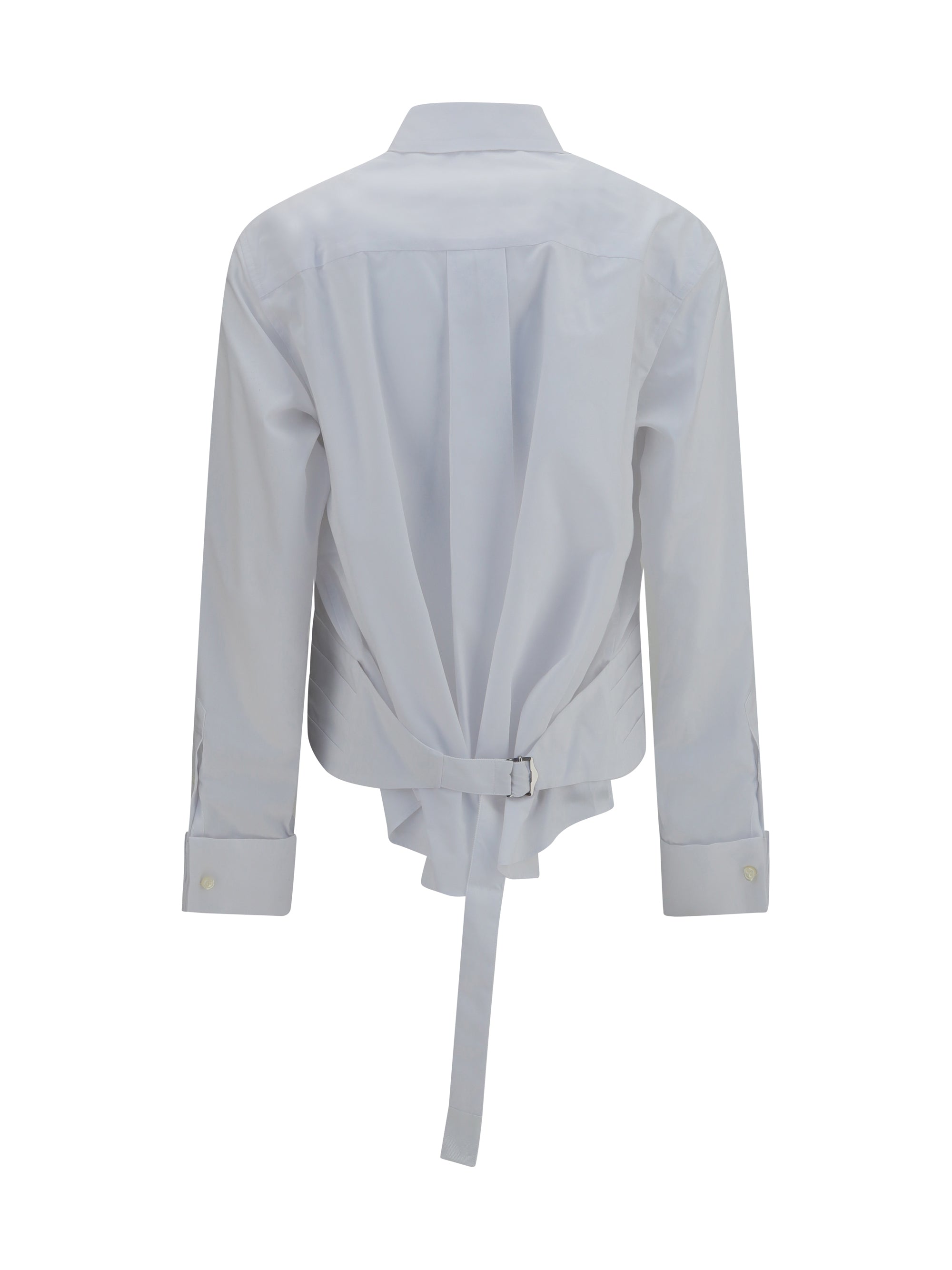 cotton poplin shirt with belt