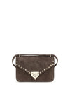 rockstud mini suede shoulder bag