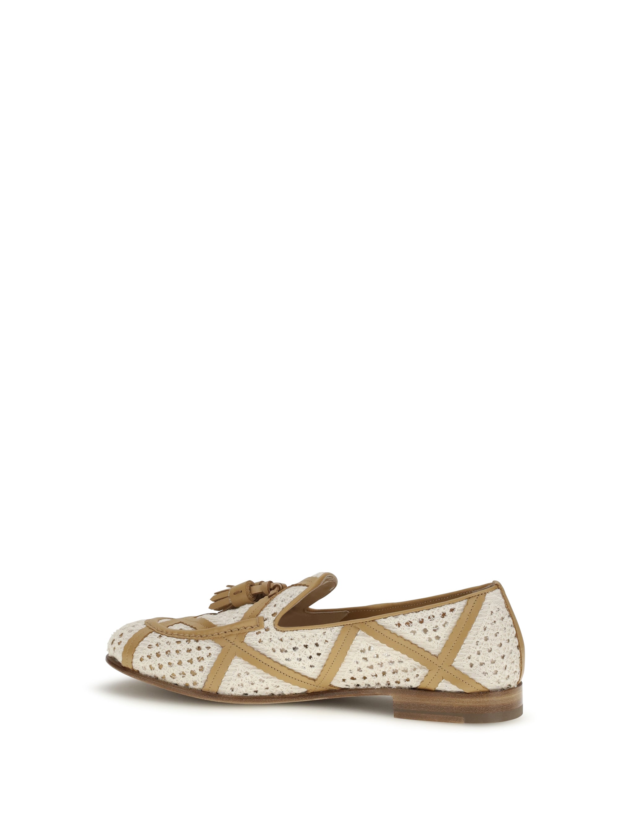 brera fabric and leather loafers