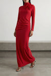 long re 26 dress 04 shiny jersey dress
