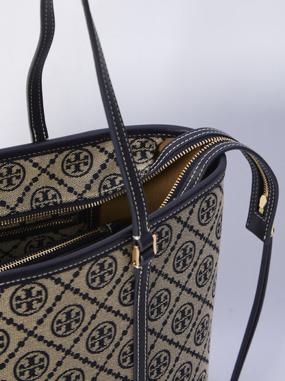TORY BURCH OS t monogram small zip tote bag