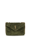 loulou puffer toy suede shoulder bag