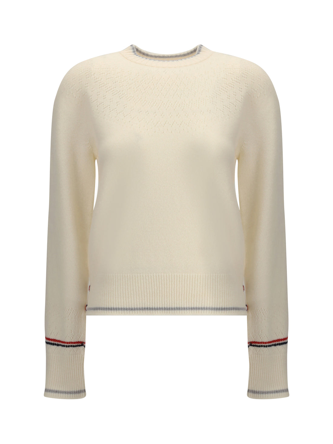 THOM BROWNE 38 pointelle wool sweater