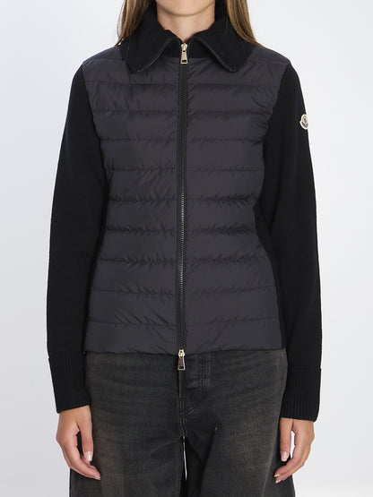 MONCLER S padded cardigan with high collar




