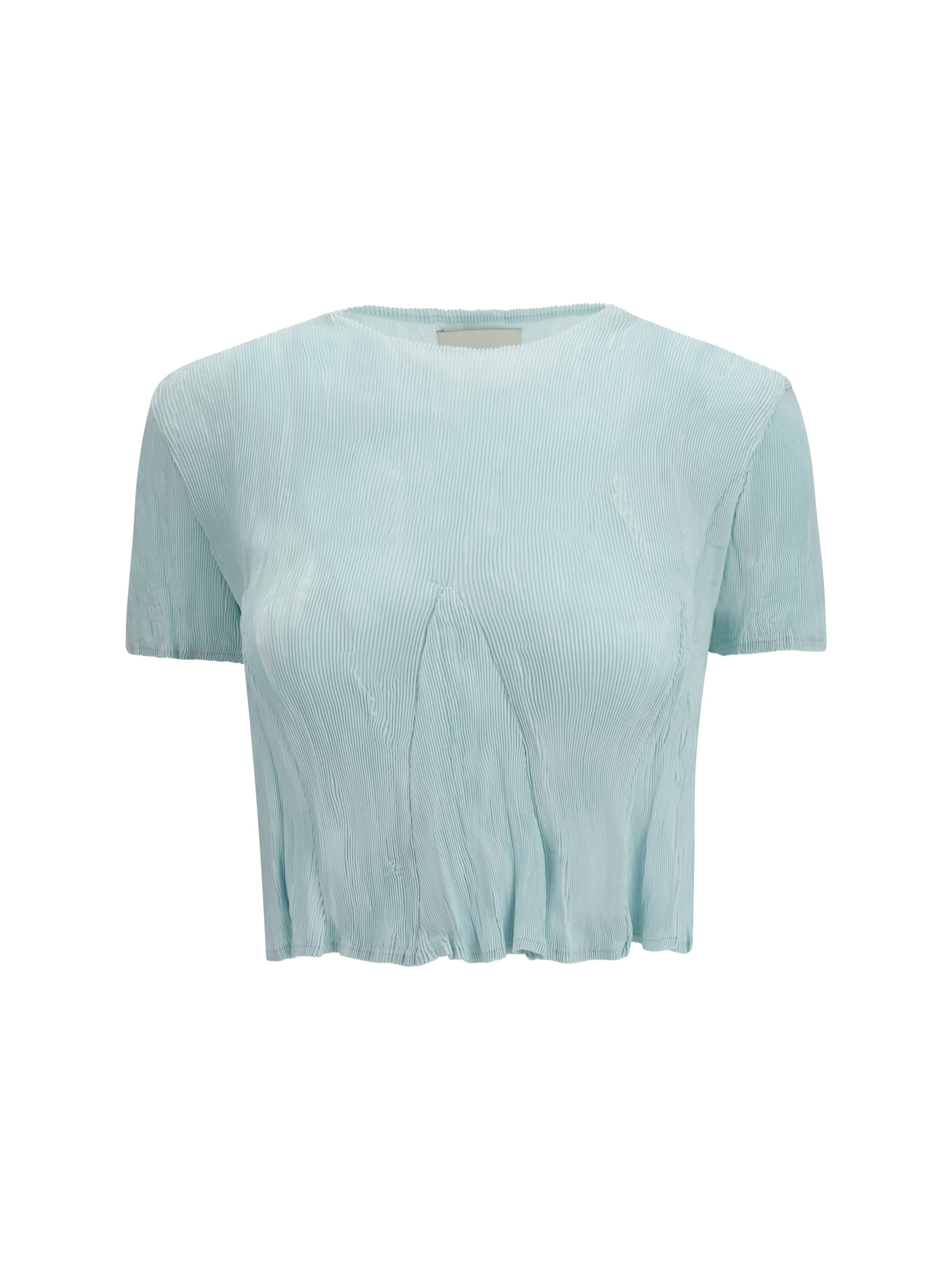 GONGDID DESIGN OS short-sleeved pleated top