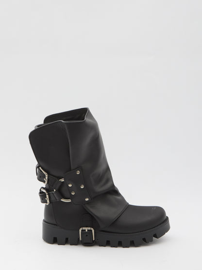 DOLCE&amp;GABBANA 37 ankle boot in rubber and leather