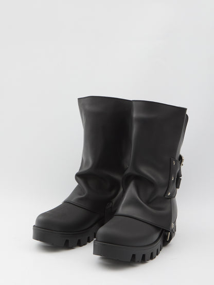 DOLCE&amp;GABBANA 37 ankle boot in rubber and leather