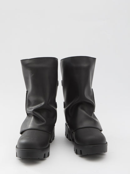 DOLCE&amp;GABBANA 37 ankle boot in rubber and leather