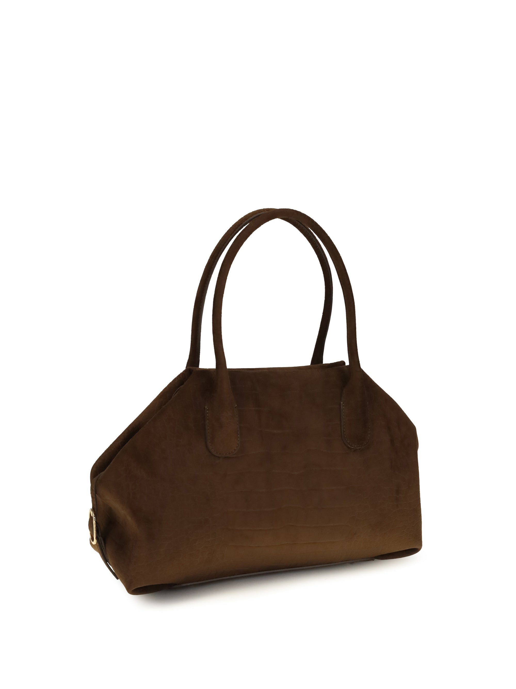 medium talia trank crocodile-effect suede shopping bag