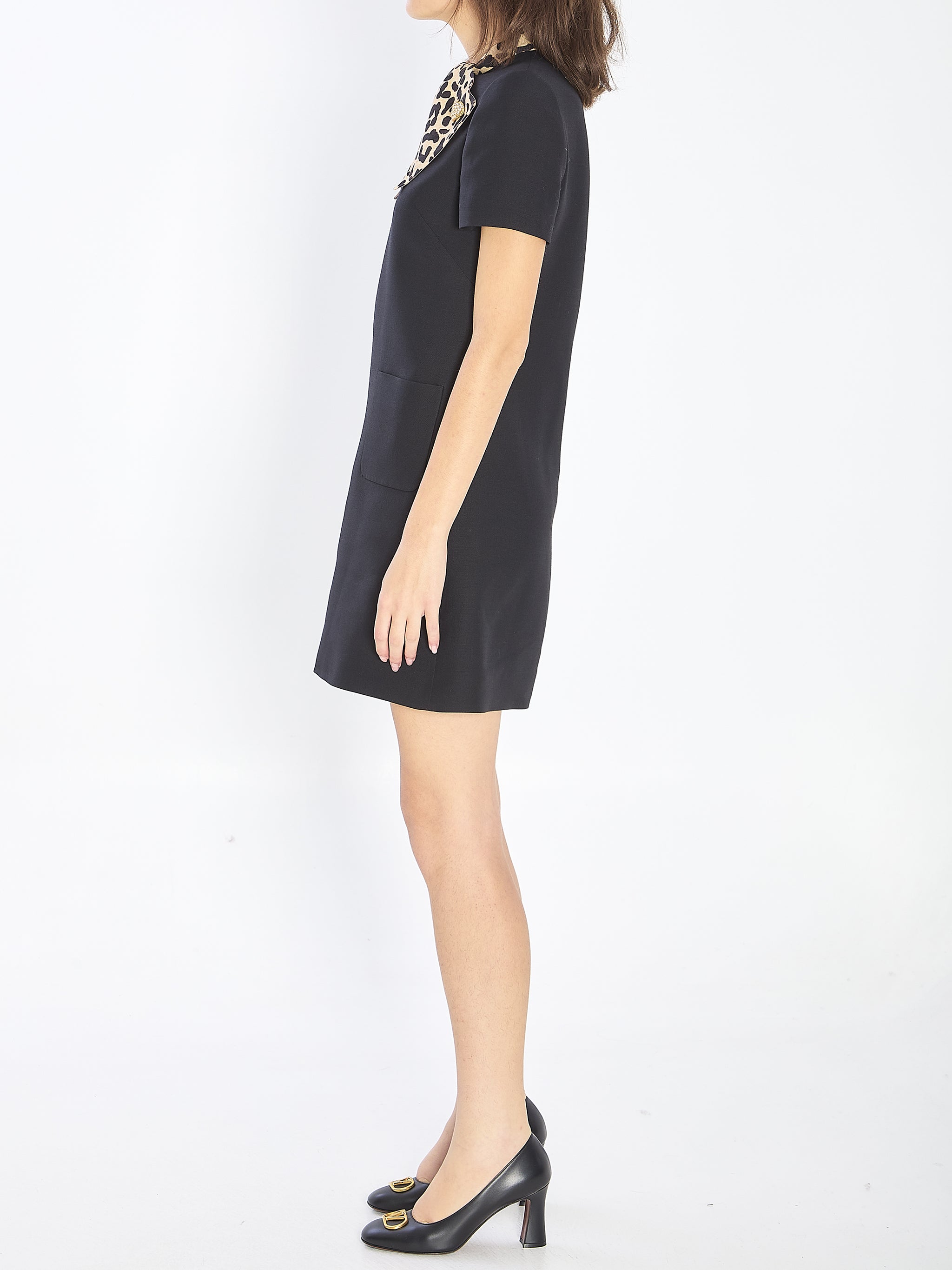 bow dress in couture crepe