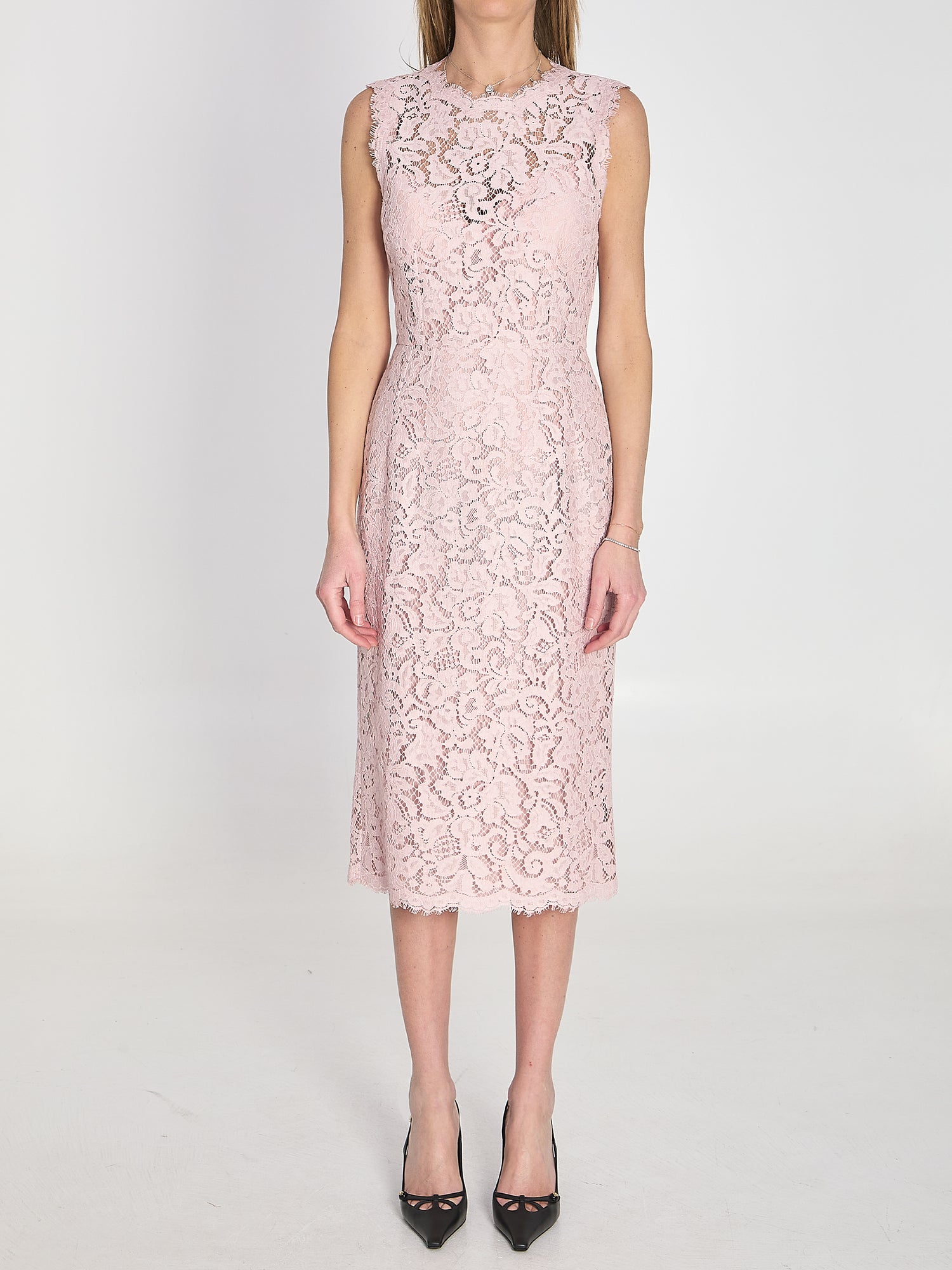 DOLCE&amp;GABBANA 40 lace midi dress