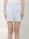 striped poplin shorts
