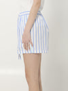 striped poplin shorts