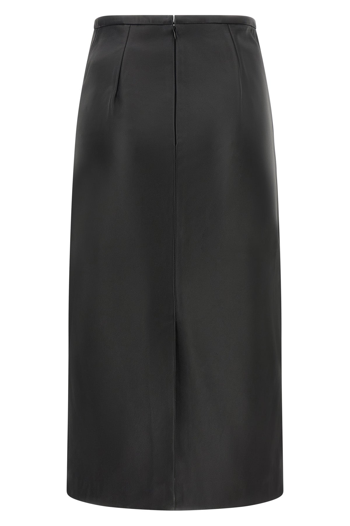 the co pencil skirt in soft lambskin exemplifies a rigorous sartorial constructi