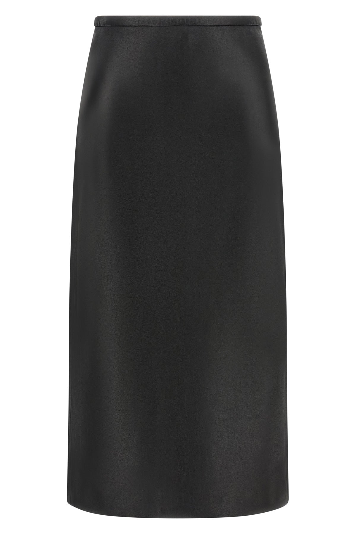 the co pencil skirt in soft lambskin exemplifies a rigorous sartorial constructi