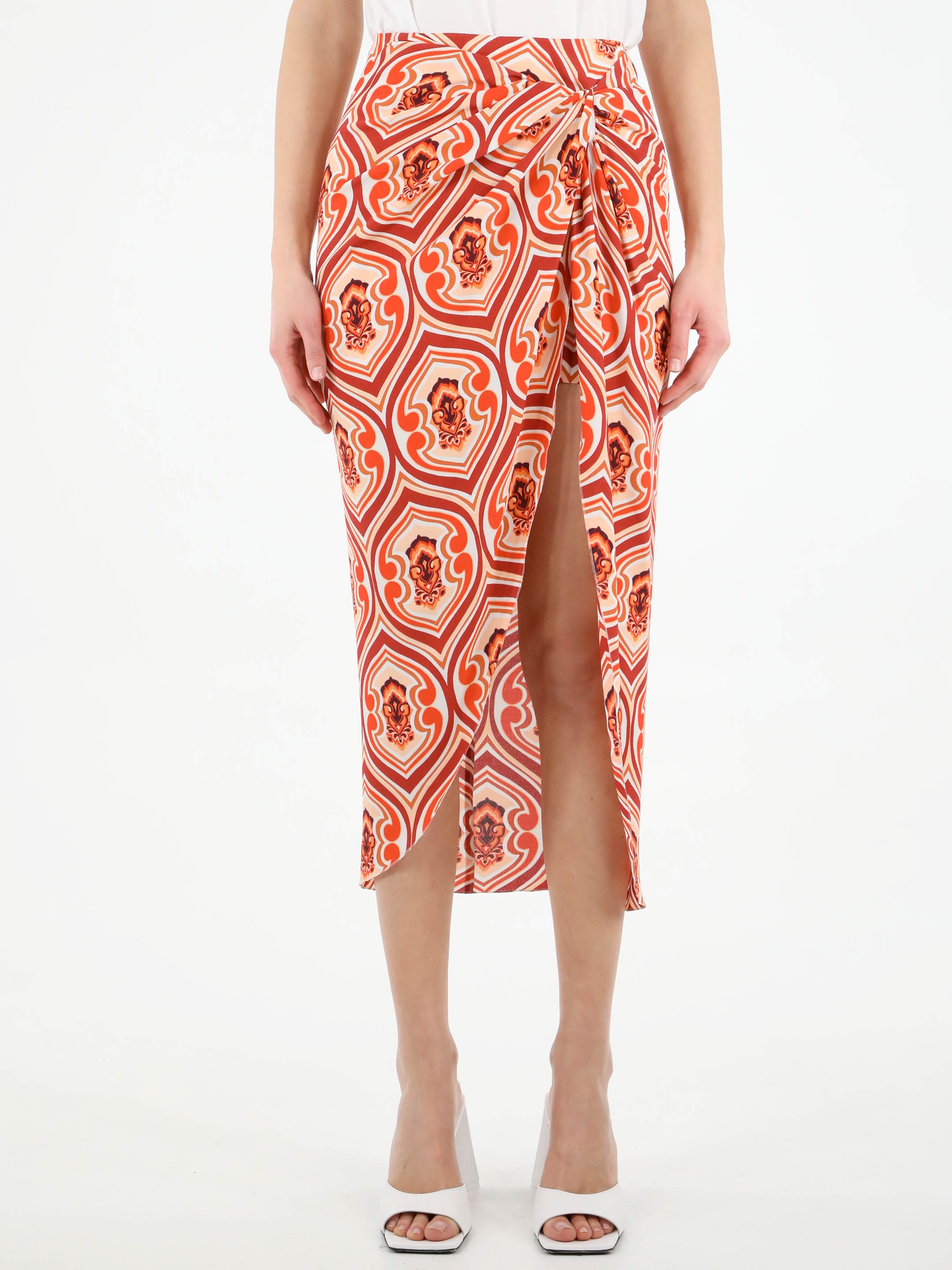 ETRO 42 sarong skirt with graphic print