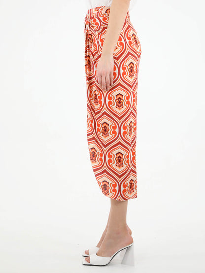 ETRO 42 sarong skirt with graphic print