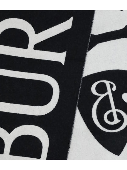 BURBERRY OS wool logo scarf