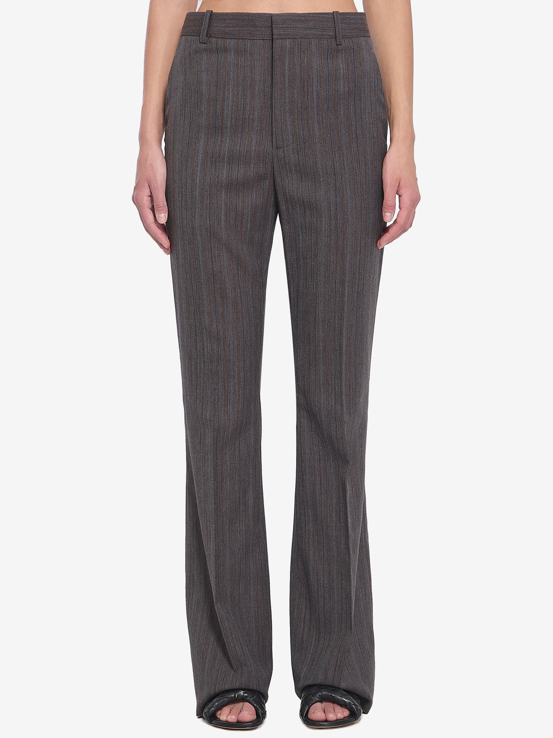 BOTTEGA VENETA 38 wool trousers with thin stripes