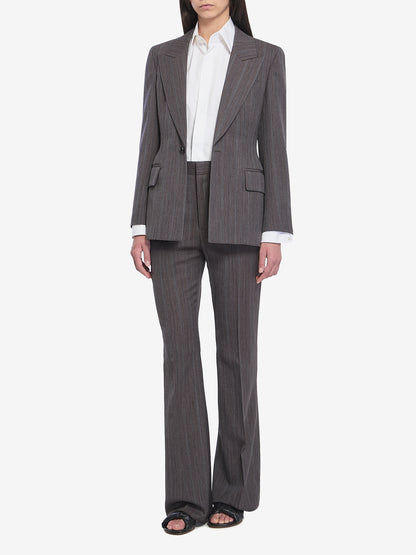 BOTTEGA VENETA 38 wool trousers with thin stripes