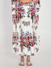 long skirt with a floral print