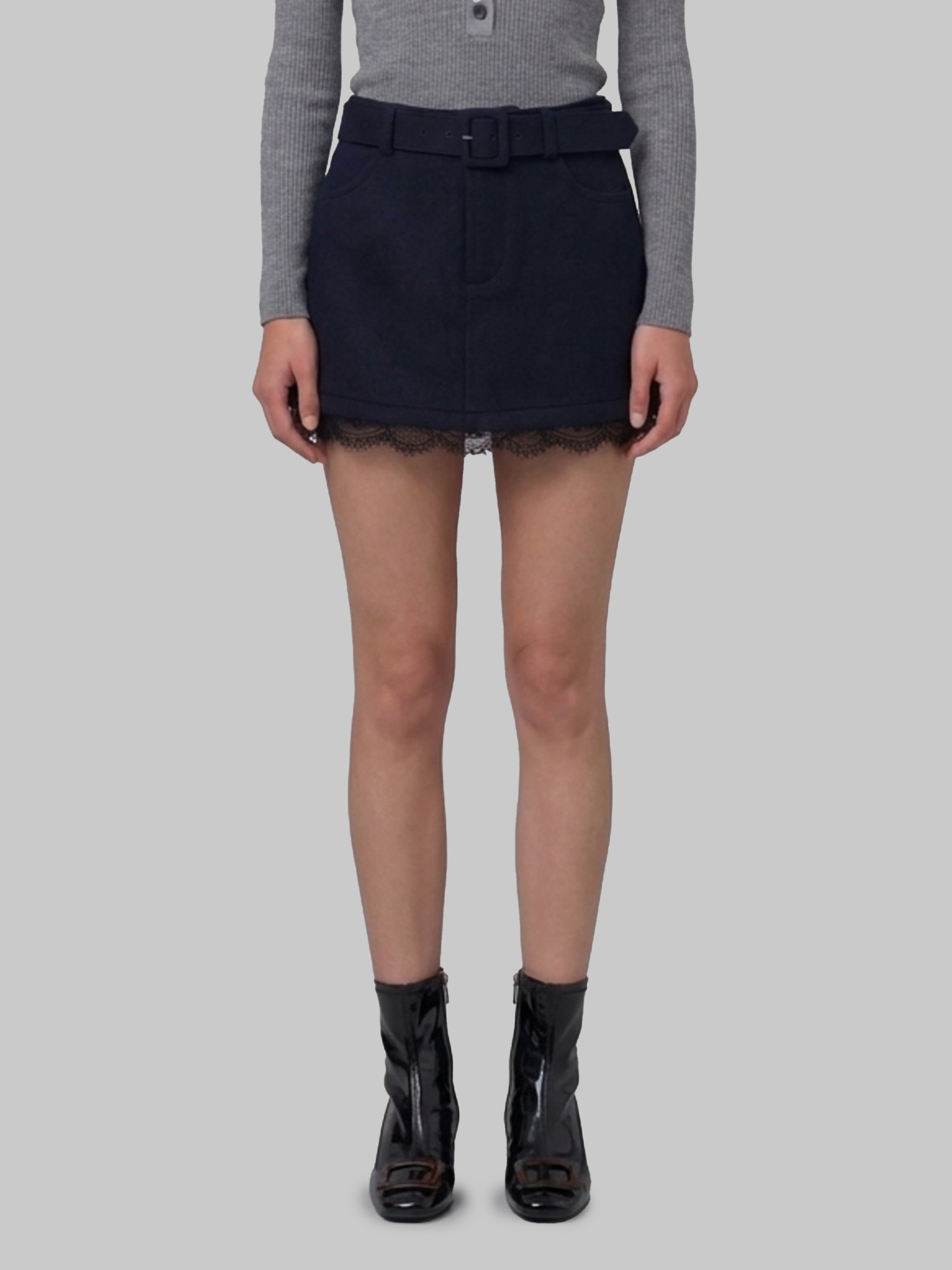 navy lace skort