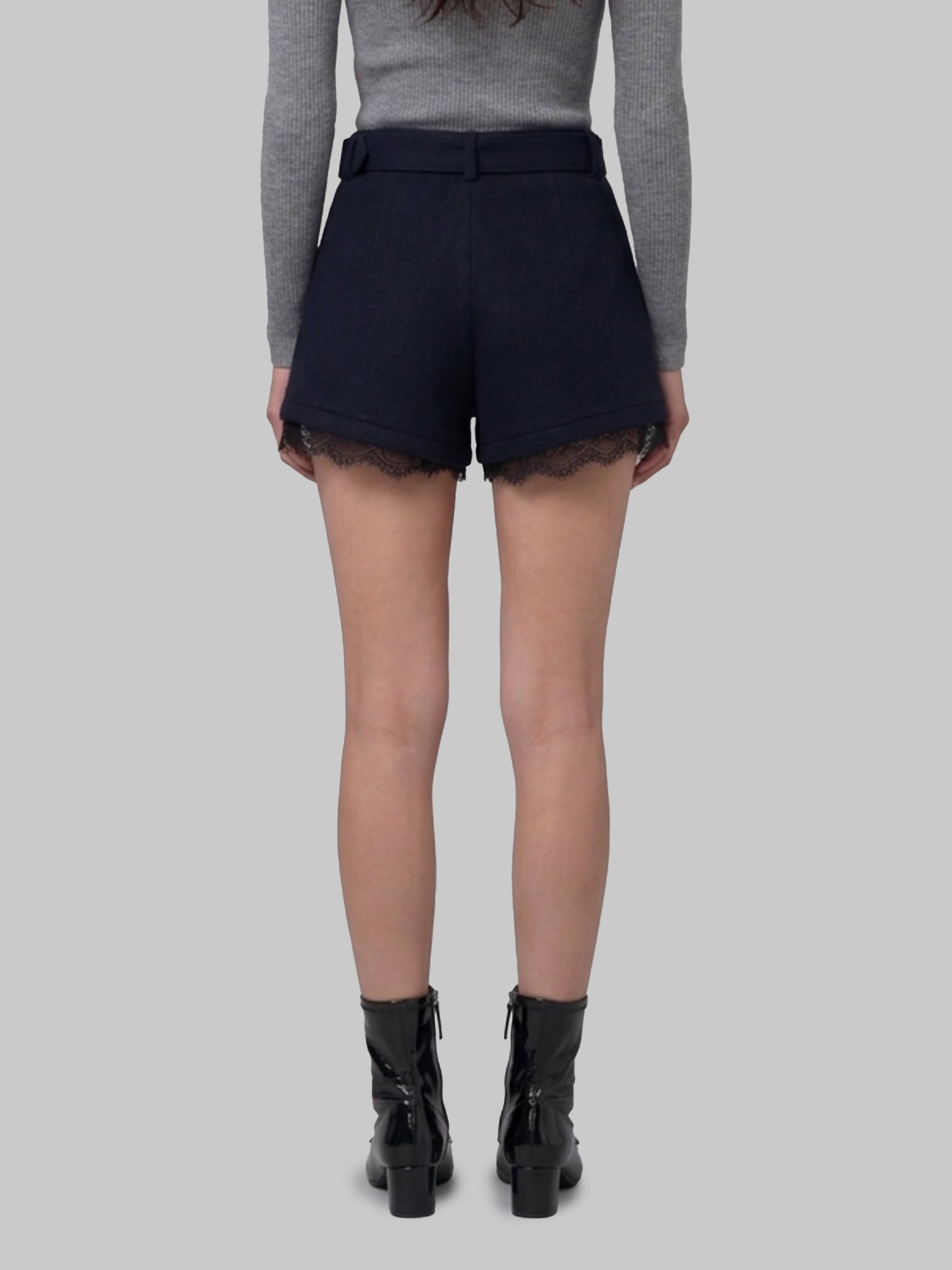 navy lace skort