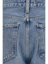 wide-leg creased jeans