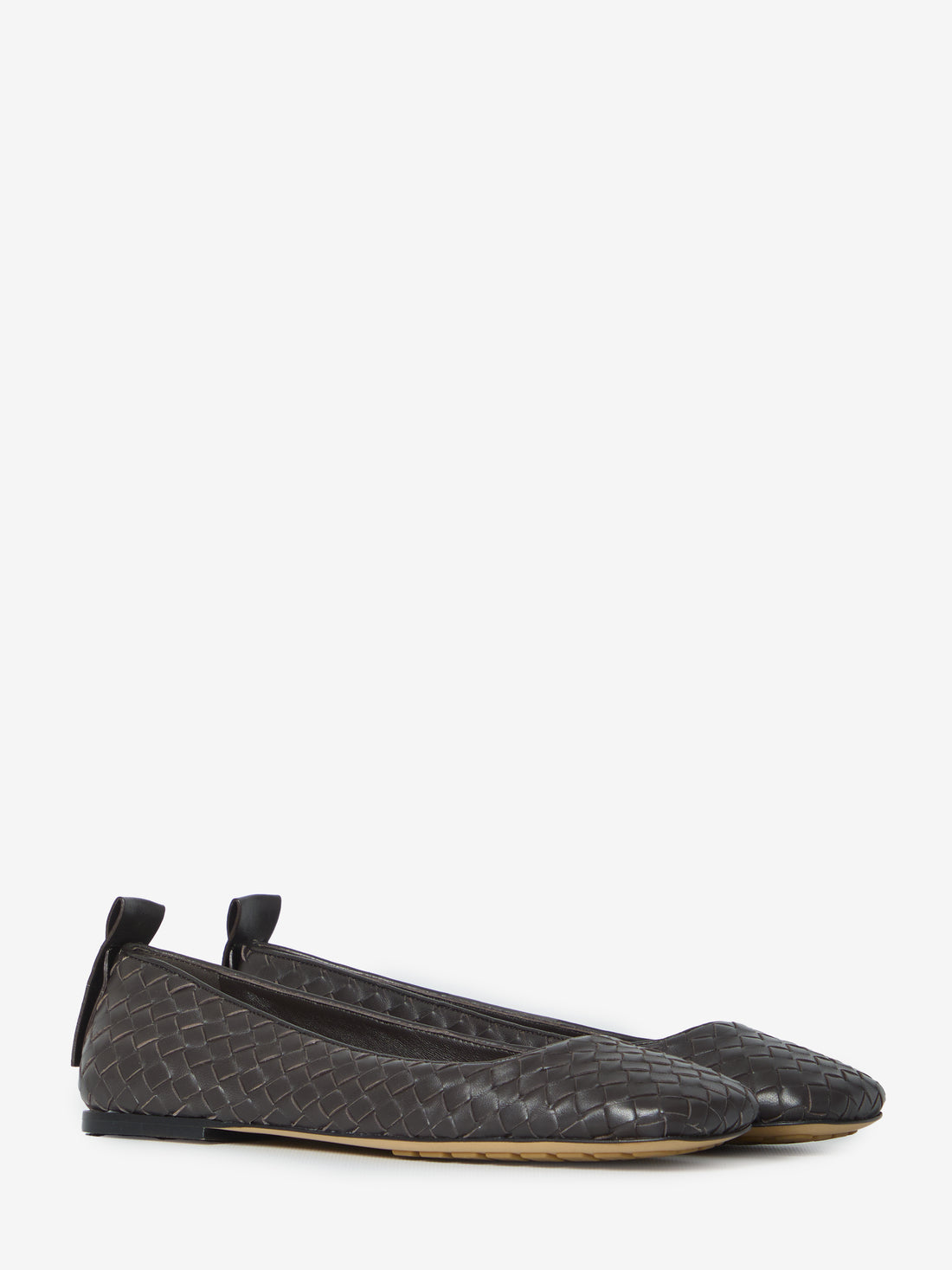 BOTTEGA VENETA 36 espresso charlotte ballet flats