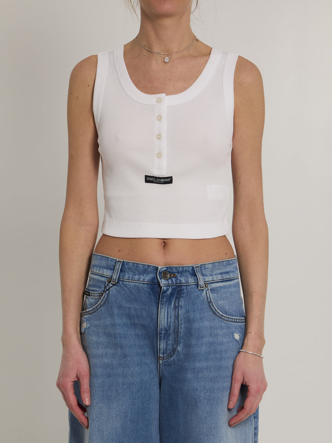 DOLCE&amp;GABBANA 40 ribbed tank top