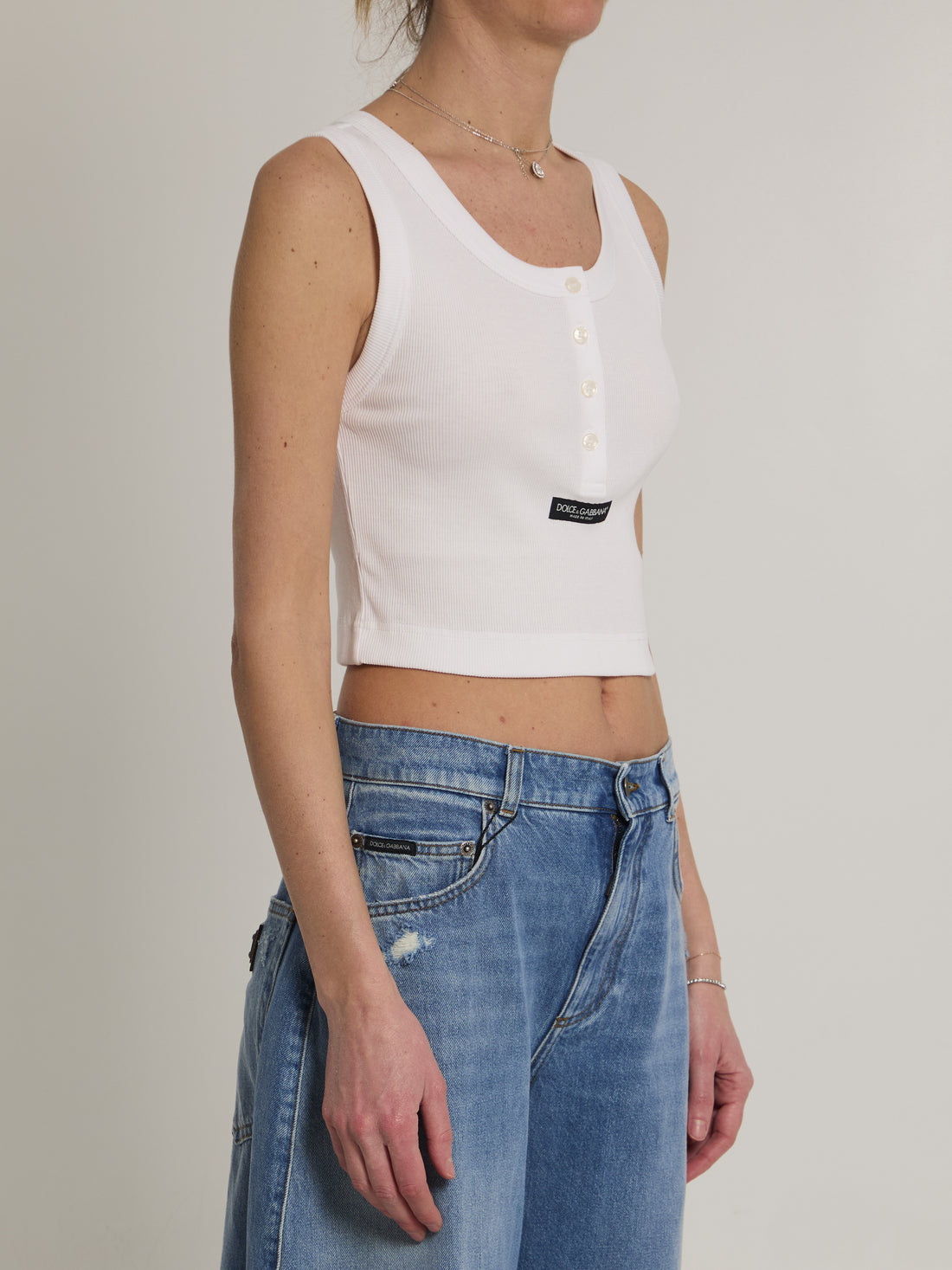DOLCE&amp;GABBANA 40 ribbed tank top