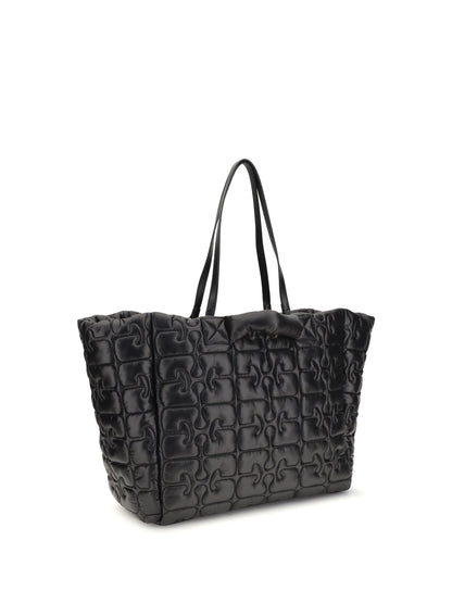 GANNI OS re-tech quilted tote