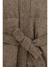 long padded coat with belt