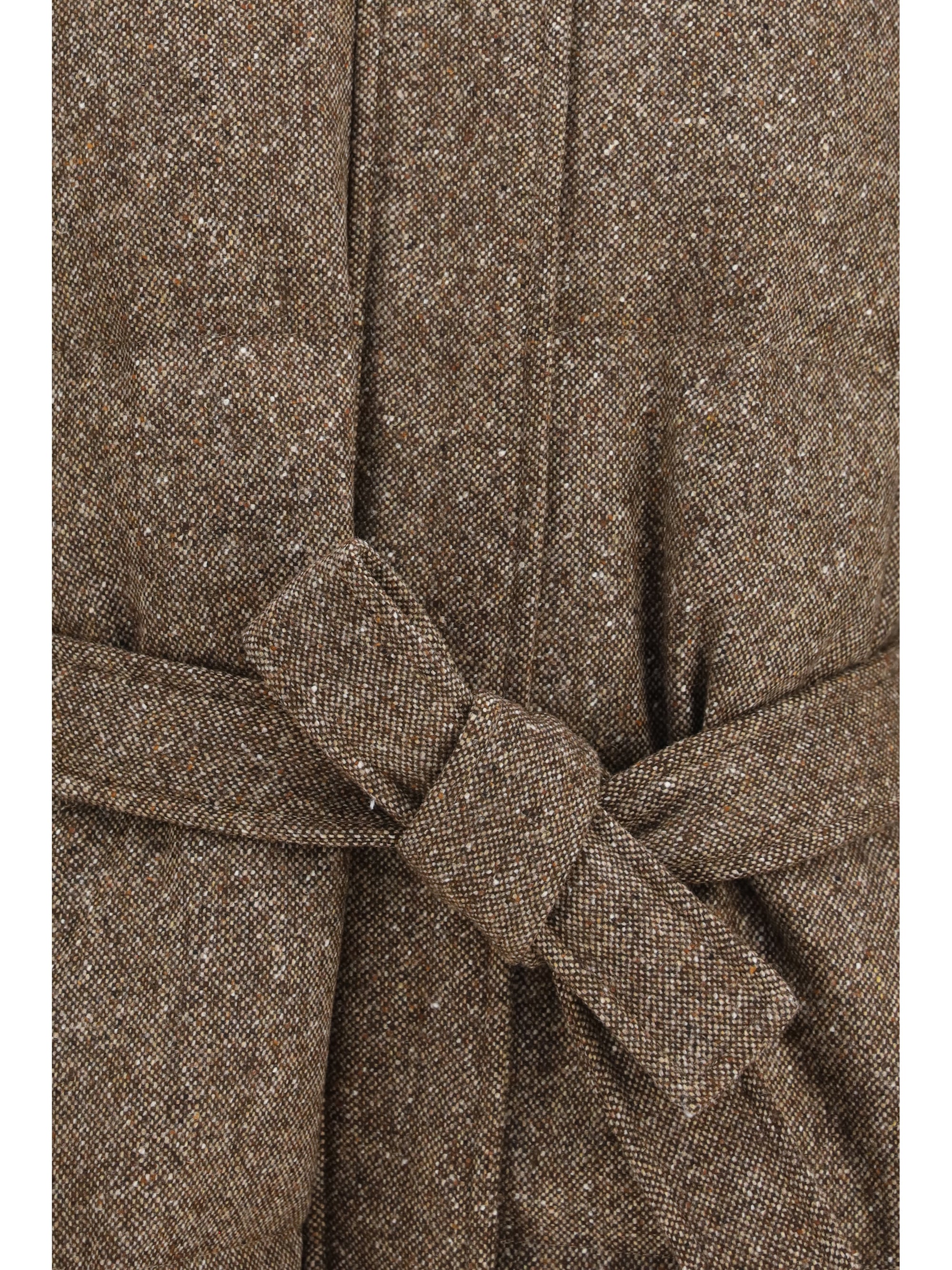 long padded coat with belt