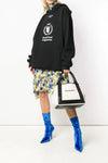 small navy cabas canvas shopping bag