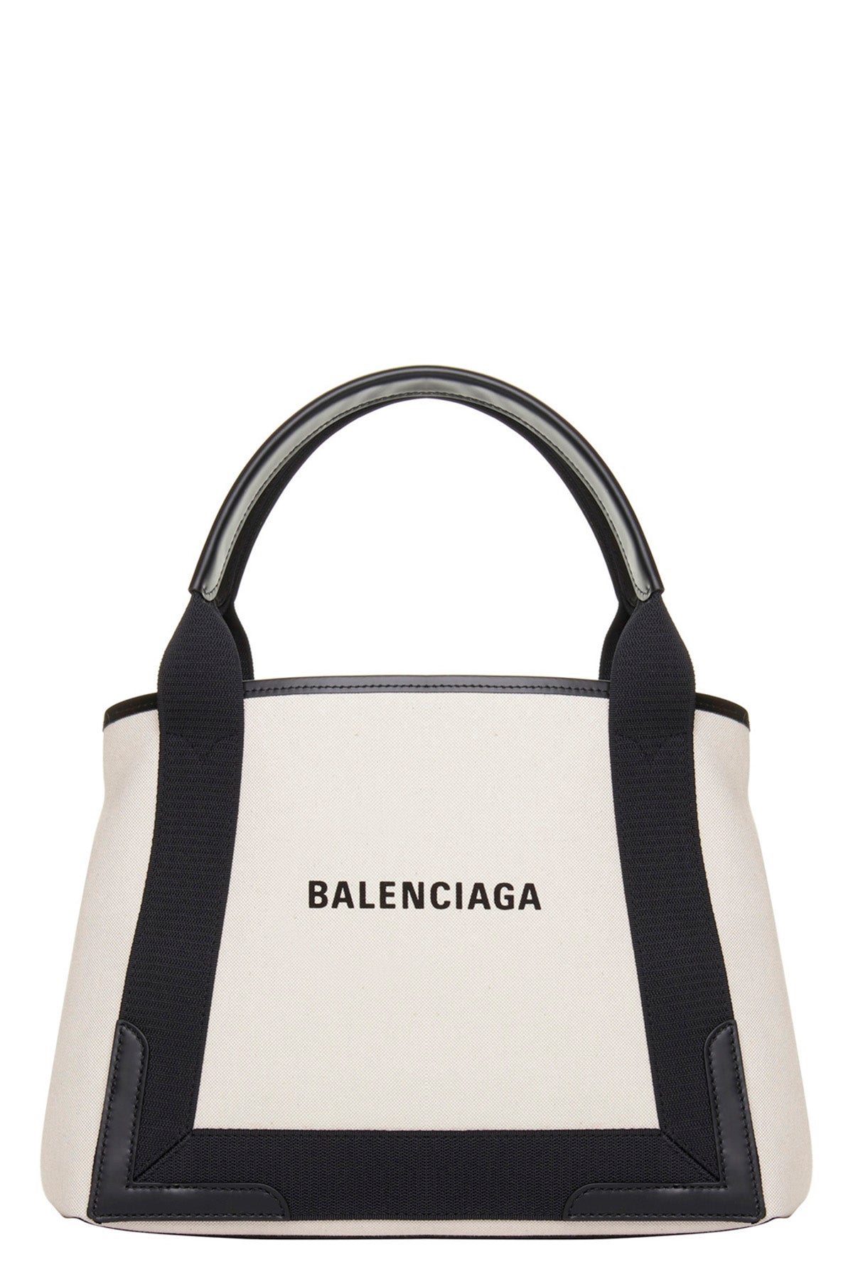 small navy cabas canvas shopping bag