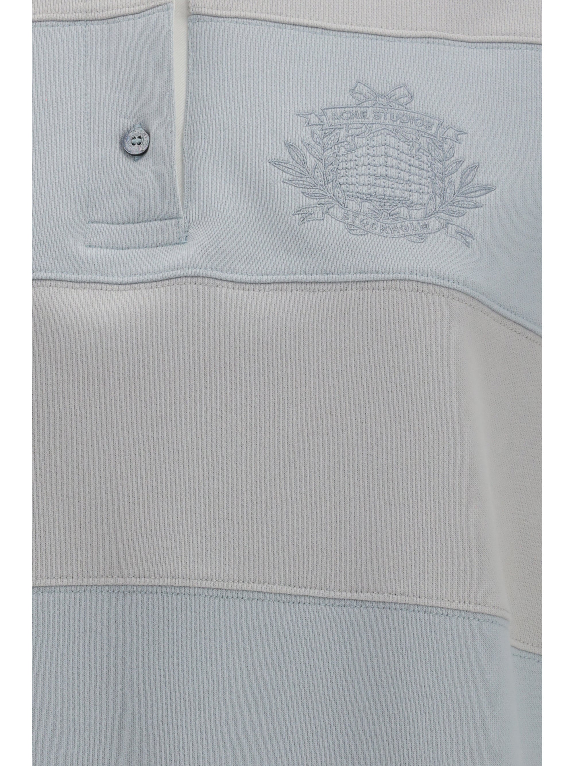 striped polo sweatshirt