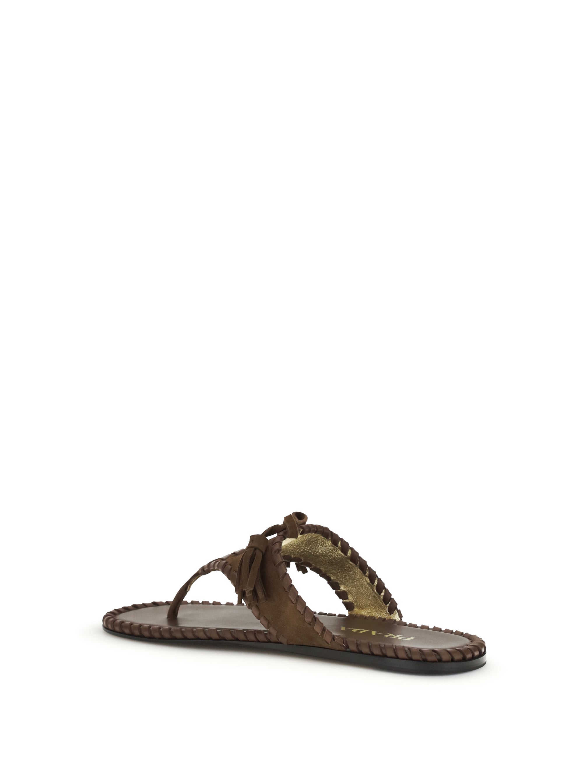 thong sandals with tassels