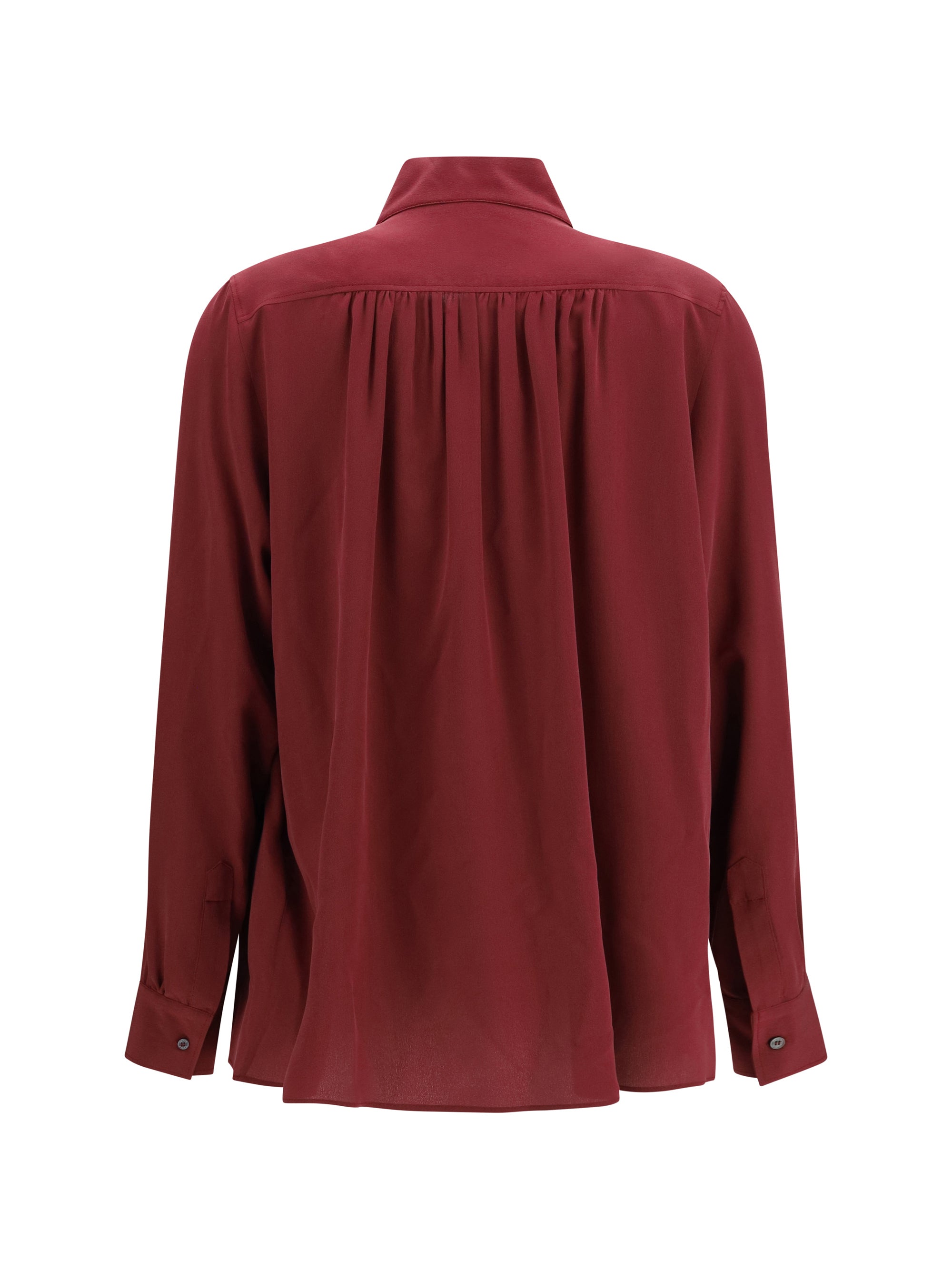 silk shirt with tie