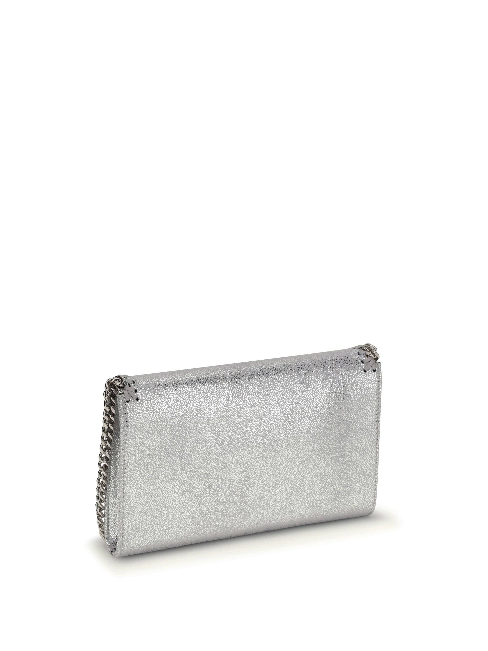 falabella metallic finish shoulder bag