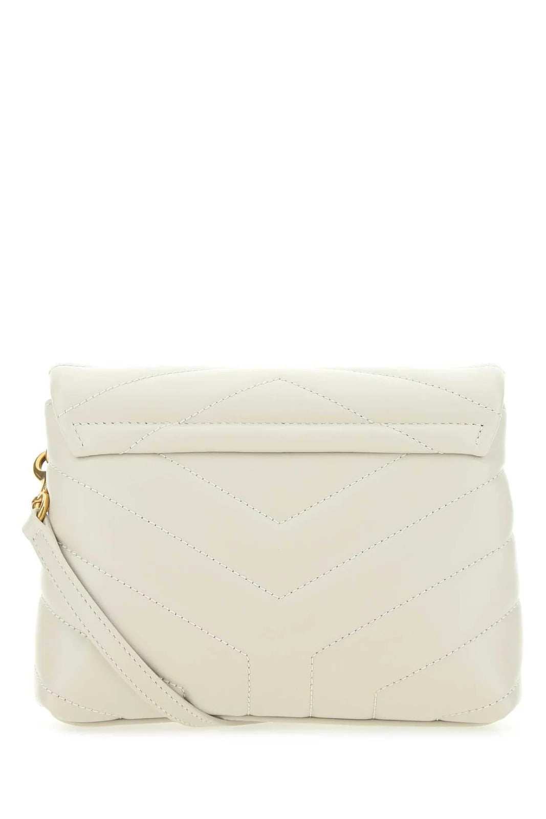 Loulou Toy White Leather Shoulder Bag