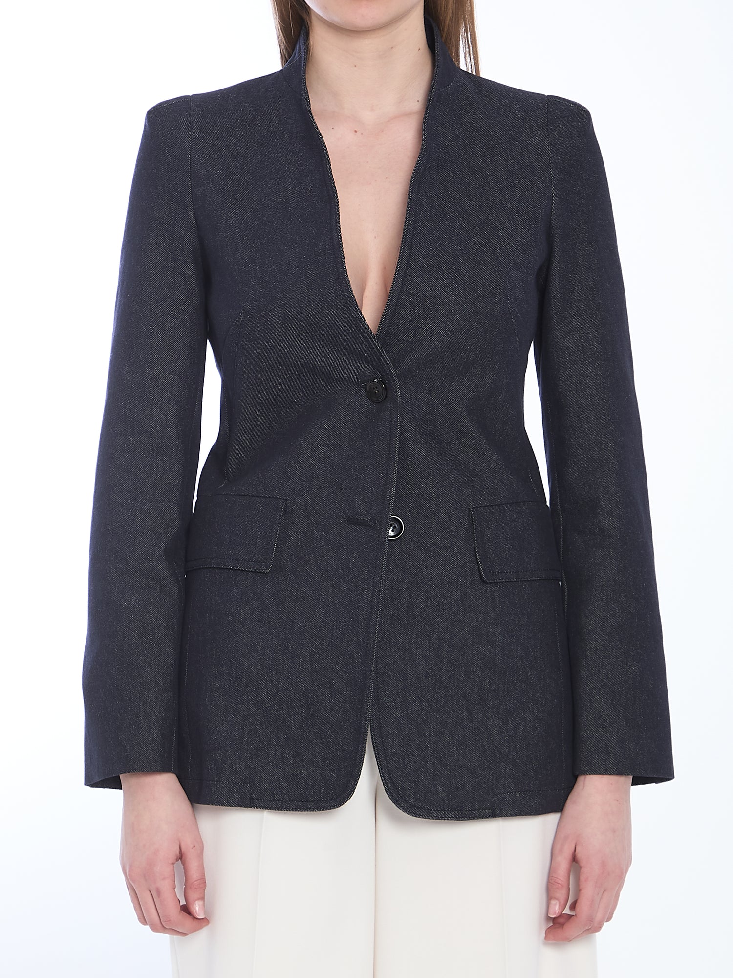 MAX MARA 44 slim-fit single-breasted blazer