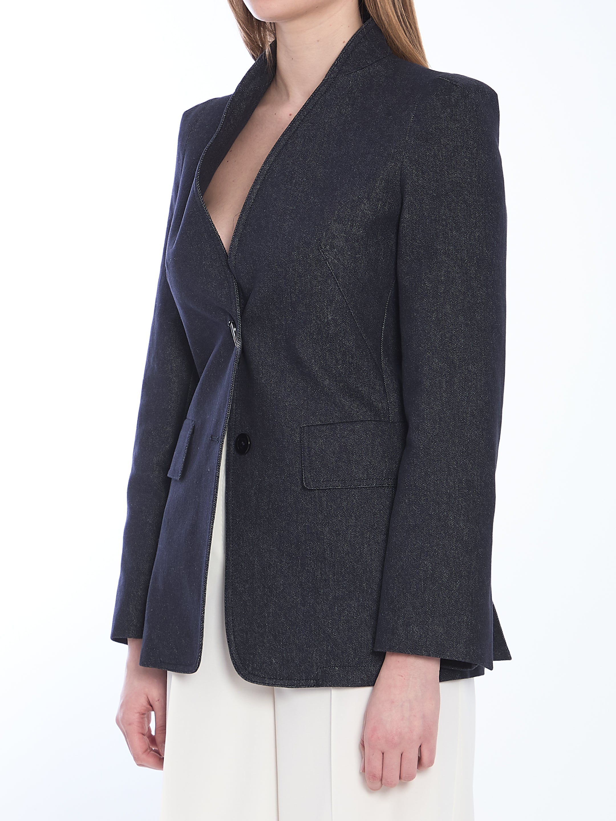 MAX MARA 44 slim-fit single-breasted blazer