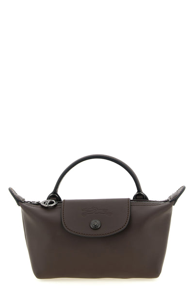 xs le pliage xtra smooth leather clutch bag